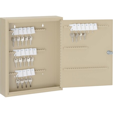 Global Industrial Key Cabinet, 110 Keys, 14x3-1/8x17-1/8, Sand 270298